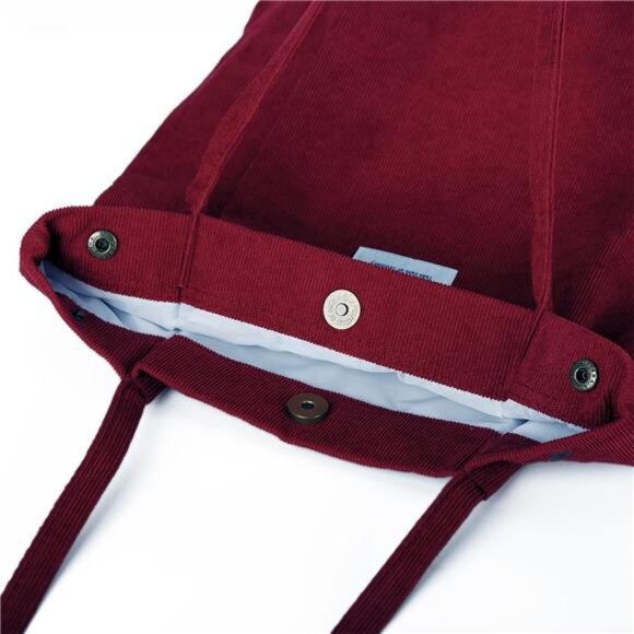 Women Corduroy Tote Bag Shoulder Bag Large Pocket Work Travel Beach Shopping Bag - Picture 5 of 7